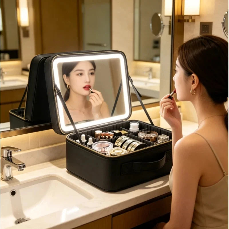 Portable LED Makeup Bag