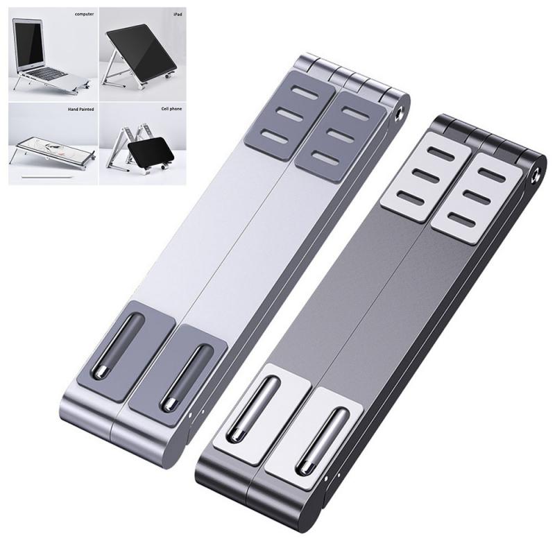 3 In 1 Foldable Laptop Holder Adjustable Aluminum Tablet Desktop Holder For Phone/iPad/Laptop Notebook Cell Phone Holder Stand Support