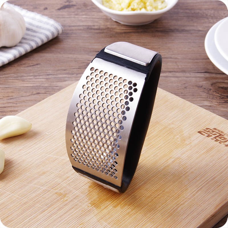 430 stainless steel Garlic Press Roller home garlic squeezer manual pressure garlic kitchen gadget tools