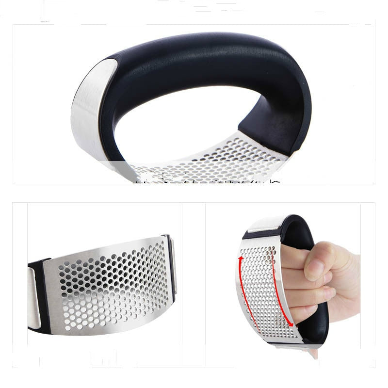 430 stainless steel Garlic Press Roller home garlic squeezer manual pressure garlic kitchen gadget tools