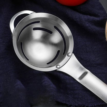 304 Stainless Steel Egg White Separator One-Piece Thickened Egg Filter Kitchen Baking Gadget Egg Yolk Separation