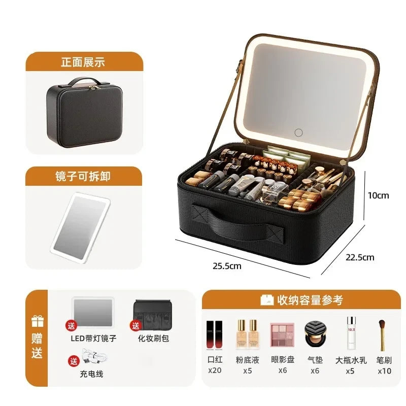 Portable LED Makeup Bag
