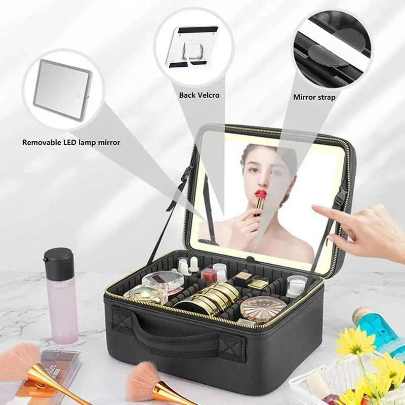 Portable LED Makeup Bag