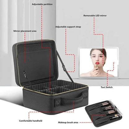 Portable LED Makeup Bag