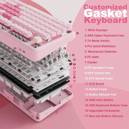 YUNZII B87 Wireless Mechanical Keyboard