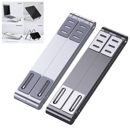 3 In 1  Foldable Laptop Holder Adjustable Aluminum Tablet Desktop Holder For Phone/iPad/Laptop Notebook Cell Phone Holder Stand Support