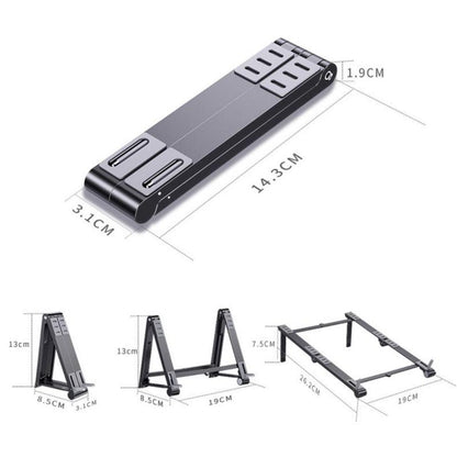 3 In 1  Foldable Laptop Holder Adjustable Aluminum Tablet Desktop Holder For Phone/iPad/Laptop Notebook Cell Phone Holder Stand Support