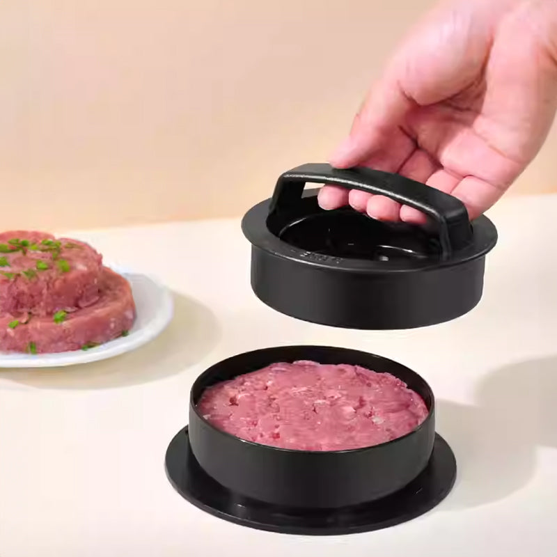 3-in-1 Manual Kitchen Gadget: Hamburger Patty, Round Beef Burger &amp; Meatball Press.